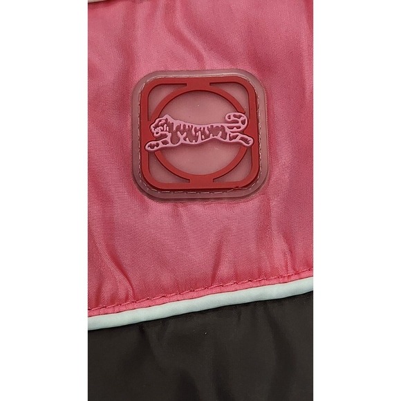 Vintage Le Tigre Women Reversible‎ Puffer Vest Pink Argyle Y2K Mock Neck M - Picture 10 of 14